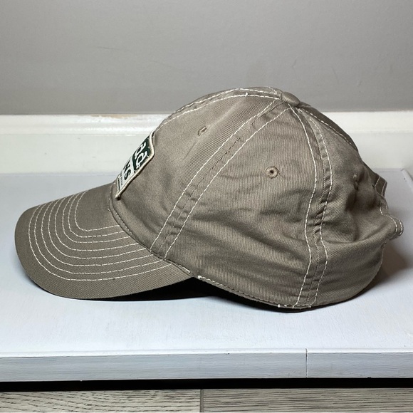 Vintage Mudd Jeans Hat Fresh Style Hand Print Logo StrapBack Tan Baseball Cap - Picture 7 of 13